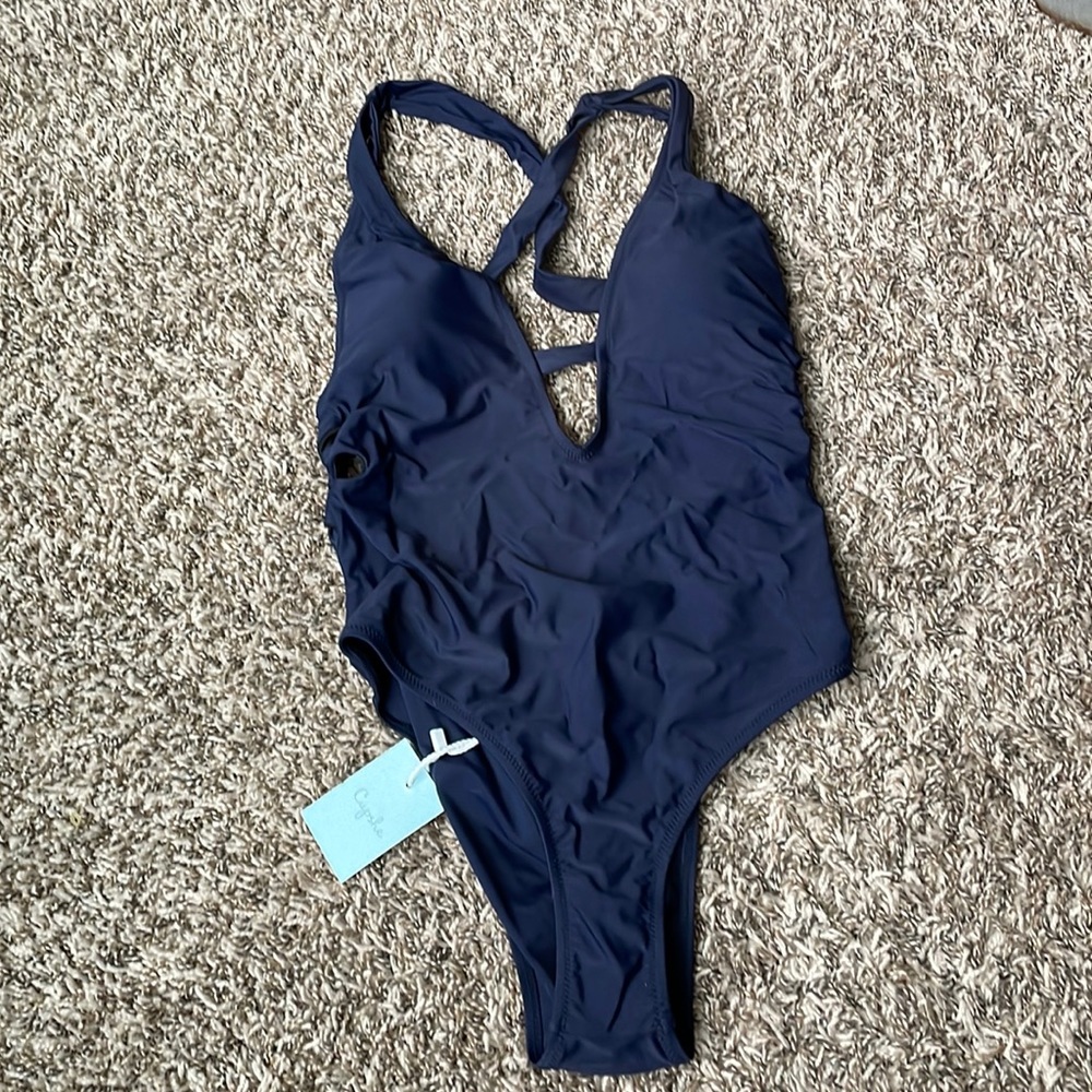 NWT Cupshe Navy swimsuit